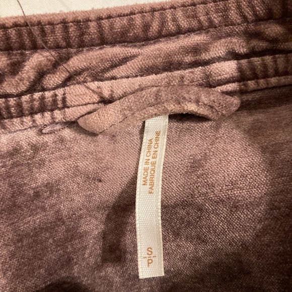 Free People Purple Crushed Velvet Moto Jacket Size Small - Picture 4 of 16